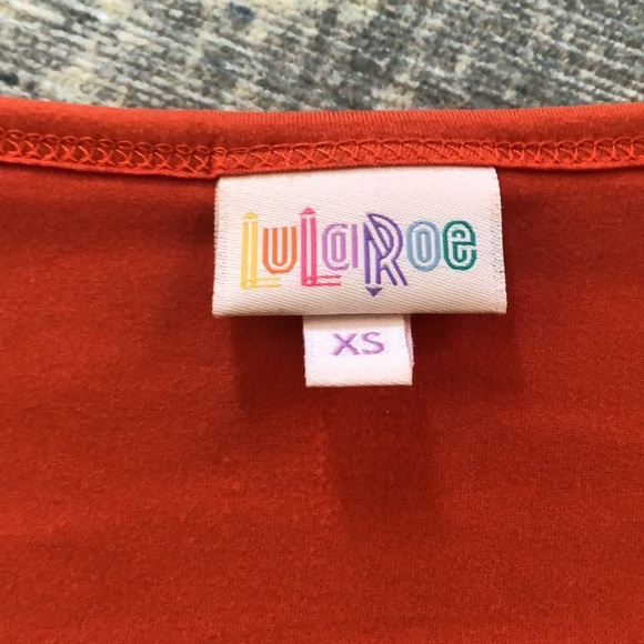 Orange NWOT XS Lualroe Irma - Picture 2 of 3